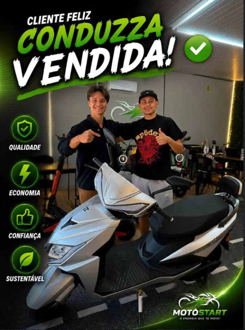Cliente feliz com a Conduzza vendida na Moto Start