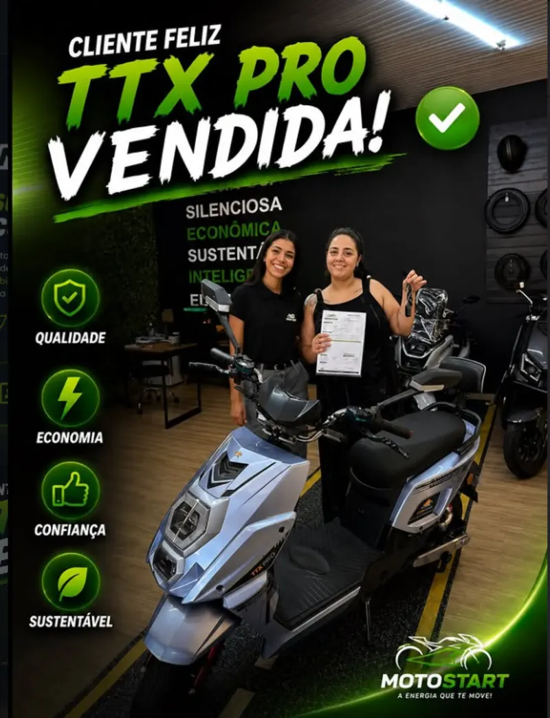 Cliente feliz com a TTX Pro vendida na Moto Start